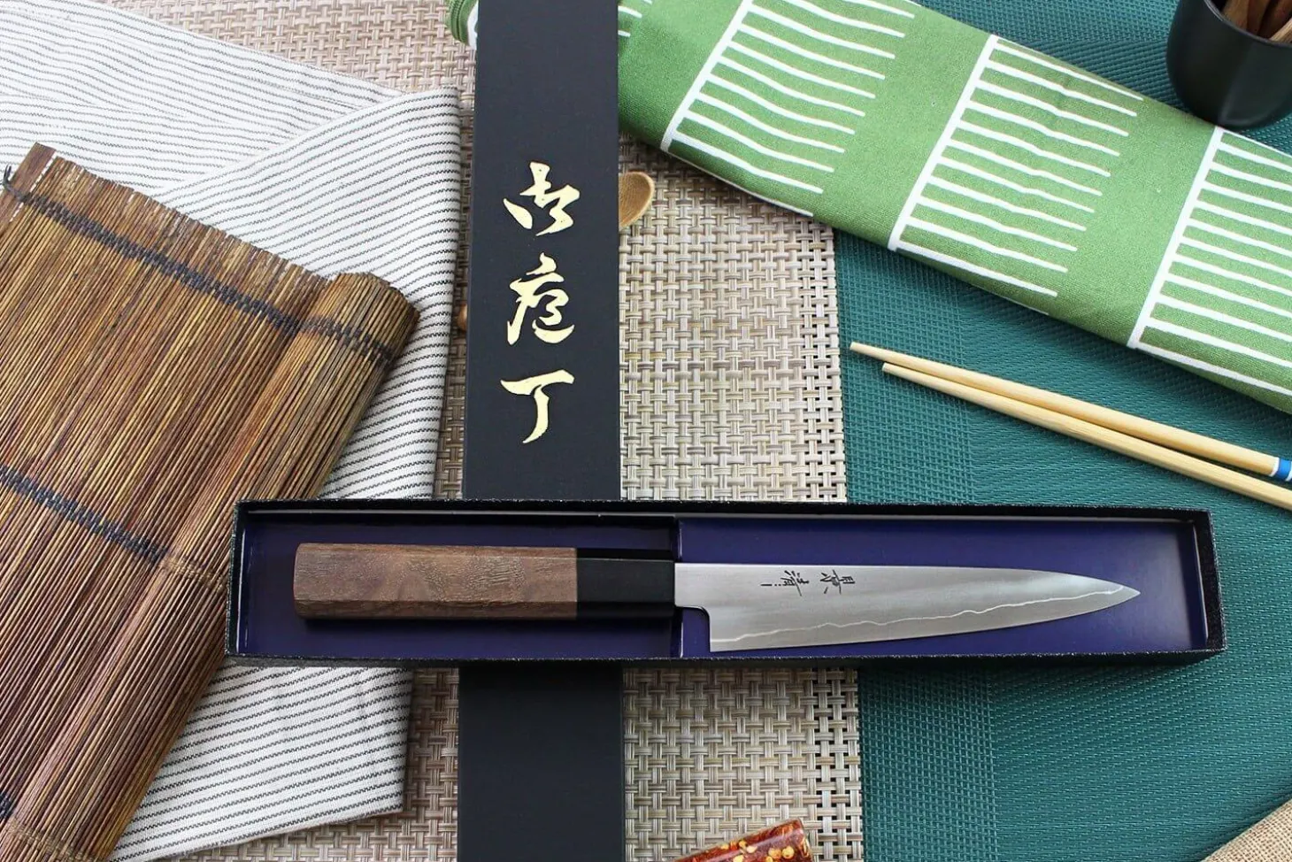 Couteau universel japonais artisanal Kagekiyo Kurumi Ginsan 15cm