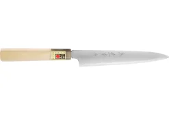 Couteau universel japonais artisanal Kasahara Shigehiro forgé par Yoshikazu Ikeda 16,5cm