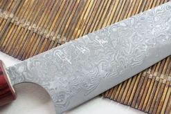 Couteau universel japonais artisanal Yoshimi Kato 12cm VG10 Nickel Damascus cerisier