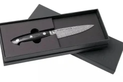Couteau universel japonais Zwilling Kramer Euro Stainless 12cm damassé manche en micarta