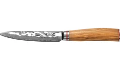 Couteau universel Wusaki Damas 10Cr 12cm manche en olivier