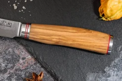 Couteau universel Wusaki Damas 10Cr 12cm manche en olivier