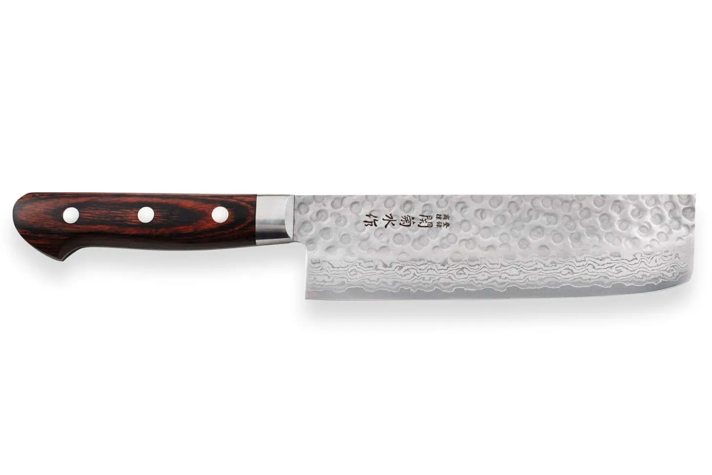 Couteau usuba japonais Kikusui Tsuchime damas 33 couches 17cm
