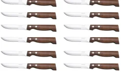 12 Couteaux à steak Arcos lame 11cm acier NITRUM® manche en bois