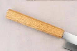 Couteau yanagiba 30cm artisanal japonais Tsunehisa AUS-8 manche en chêne