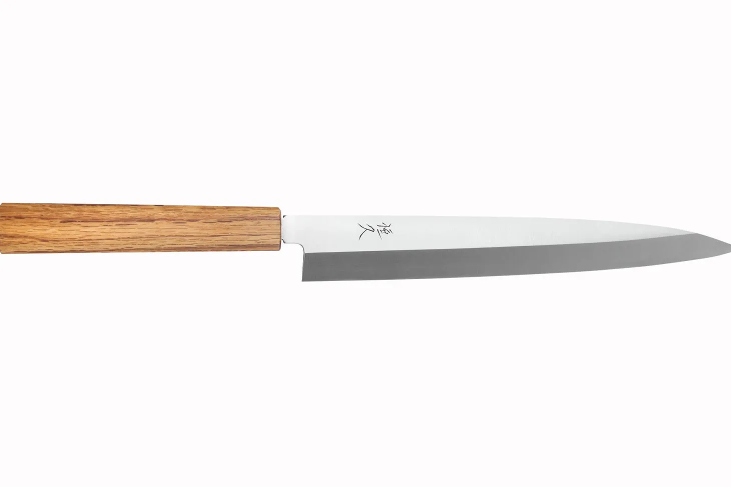 Couteau yanagiba 24cm artisanal japonais Tsunehisa AUS-8 manche en chêne