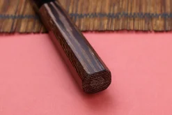 Couteau yanagiba 33cm japonais artisanal Hatsukokoro Shirasagi manche en wengé