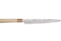 Couteau yanagiba 27cm japonais artisanal Nakamura Kaishin Ginsan Damas