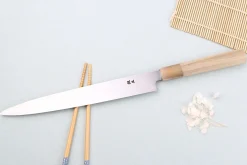 Couteau yanagiba 27cm japonais artisanal Nakamura Kaishin Ginsan Damas