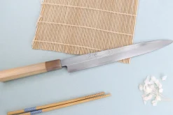 Couteau yanagiba 27cm japonais artisanal Nakamura Kaishin Ginsan Damas
