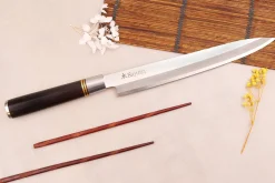 Couteau yanagiba 24cm Sayuto Ebène 7Cr manche en ébène