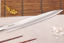 Couteau yanagiba 30cm Sayuto Ebène 7Cr manche en ébène
