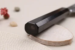 Couteau yanagiba japonais artisanal 27cm Sakai Takayuki Byakko manche en ébène + étui