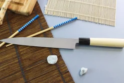 Couteau yanagiba japonais artisanal Yoshihiro Jyosaku White 2 steel