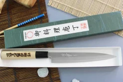 Couteau yanagiba japonais artisanal Yoshihiro Jyosaku White 2 steel