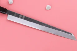 Couteau yanagiba kiritsuke 27cm japonais artisanal Hatsukokoro Shirasagi manche en wengé