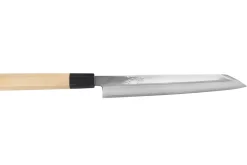 Couteau yanagiba kiritsuke 21cm japonais artisanal Nakamura Kaishin Ginsan Mirror