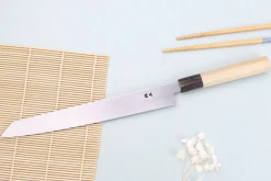 Couteau yanagiba kiritsuke 27cm japonais artisanal Nakamura Kaishin Ginsan Damas