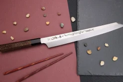 Couteau yanagiba kiritsuke 30cm japonais artisanal Sakai Takayuki Honyaki Shoryu VG10