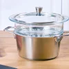 Couvercle Cristel 1826 en verre bombé à pontet en inox