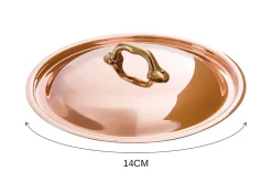 Couvercle en cuivre Mauviel M'Héritage 200B avec anse en bronze