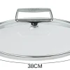 Couvercle en verre bombé Cristel Castel'Pro anse fixe en inox