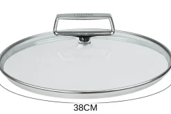 Couvercle en verre bombé Cristel Castel'Pro anse fixe en inox