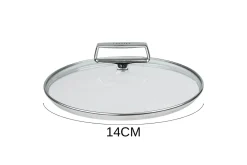 Couvercle en verre bombé Cristel Castel'Pro anse fixe en inox