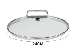 Couvercle en verre bombé Cristel Castel'Pro anse fixe en inox