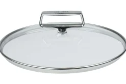 Couvercle en verre bombé Cristel Castel'Pro anse fixe en inox