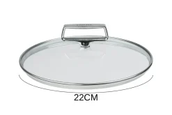 Couvercle en verre bombé Cristel Castel'Pro anse fixe en inox