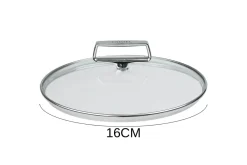 Couvercle en verre bombé Cristel Castel'Pro anse fixe en inox