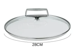 Couvercle en verre bombé Cristel Castel'Pro anse fixe en inox