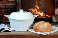 Couvercle à pain pour cocotte Cookut 28cm en céramique blanche