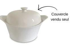 Couvercle à pain pour cocotte Cookut 24cm en céramique blanche