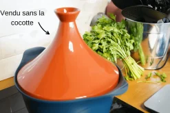 Couvercle tajine Cookut en céramique pour L'Incroyable cocotte 24cm + livret de recettes