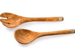Couverts à salade Bérard Acero faits main en olivier 30cm