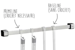 Crochet Gefu Smartline pour barre à ustensiles - 2 pièces