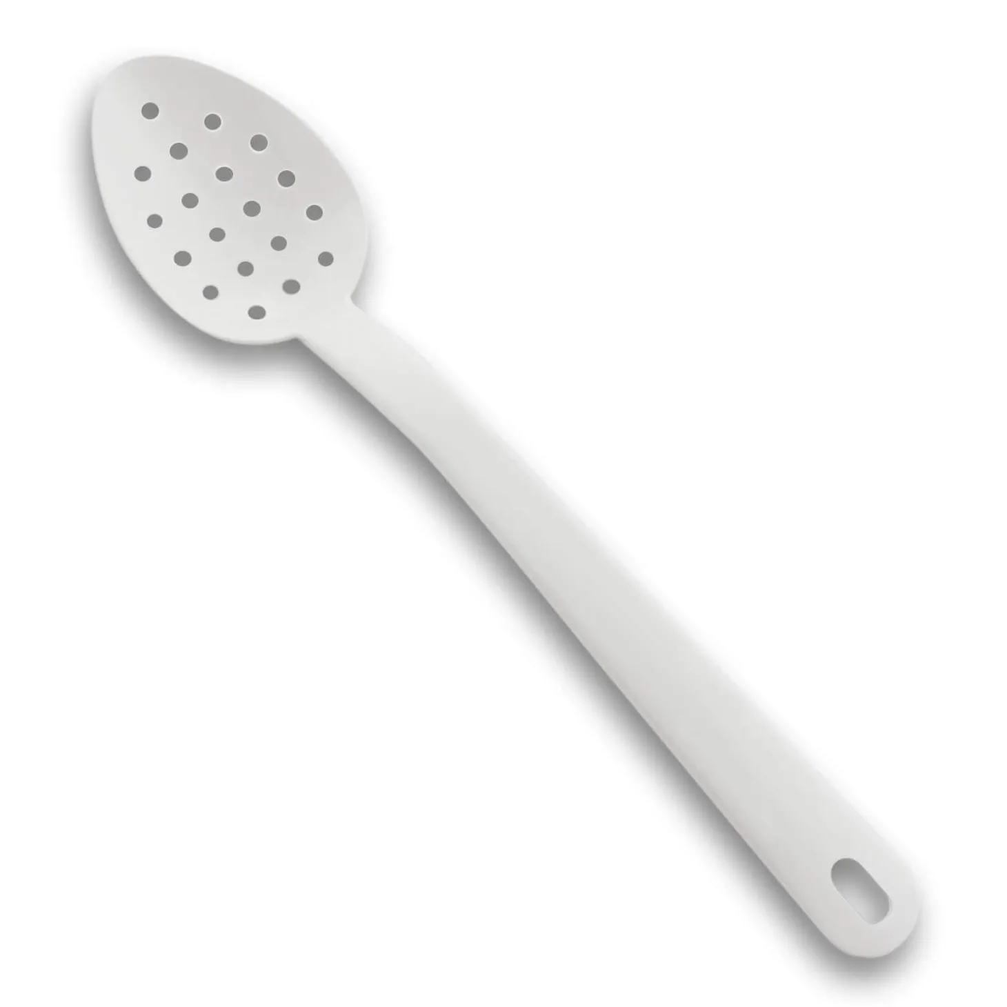 Cuillère de service Exoglass® MATFER professionnelle perforée blanche 34cm