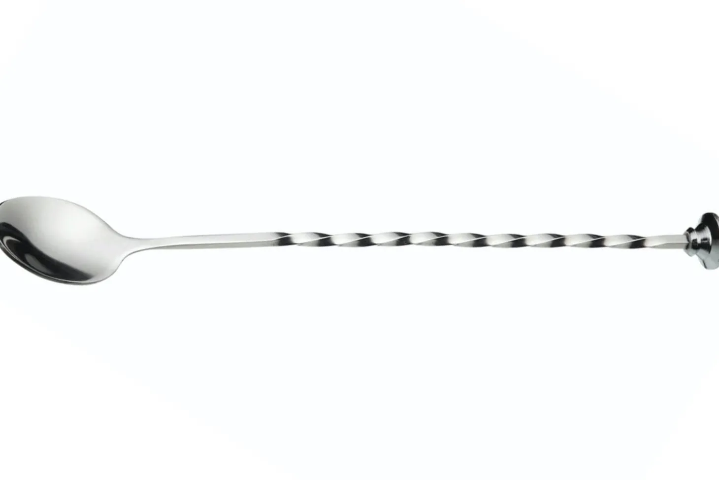 Cuillère à mélanger BarCraft manche torsadé et disque en acier inoxydable 28cm