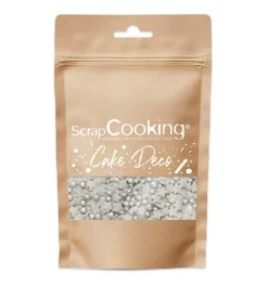 Décors sucrés Scrapcooking Etoiles et perles argentées 55g