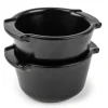 Duo ramequins Peugeot Appolia en céramique noir satin diamètre 11cm