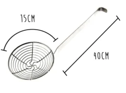 Ecumoire à friture en inox - Diamètre 15cm