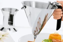 Entonnoir à pâtisserie et sauces Rosle en inox diamètre 19cm avec socle
