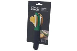 Eplucheur droit Joseph Joseph Multi-Peel en acier inox et polymère vert foncé