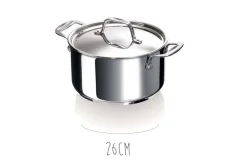 Faitout Beka Chef en inox avec couvercle