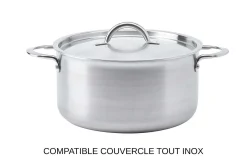 Faitout De Buyer Alchimy en inox 18/10 multicouches 3 plis