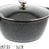 Faitout en fonte Pradel Excellence Premium 36cm façon pierre tous feux/ induction