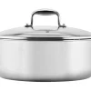 Faitout Pradel Excellence Lumia en inox avec couvercle en verre