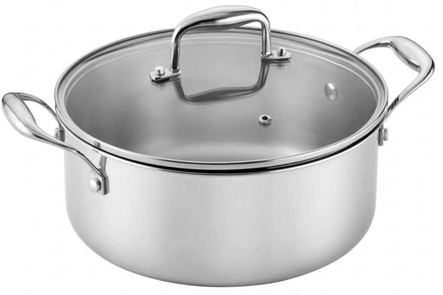 Faitout Pradel Excellence Lumia en inox avec couvercle en verre
